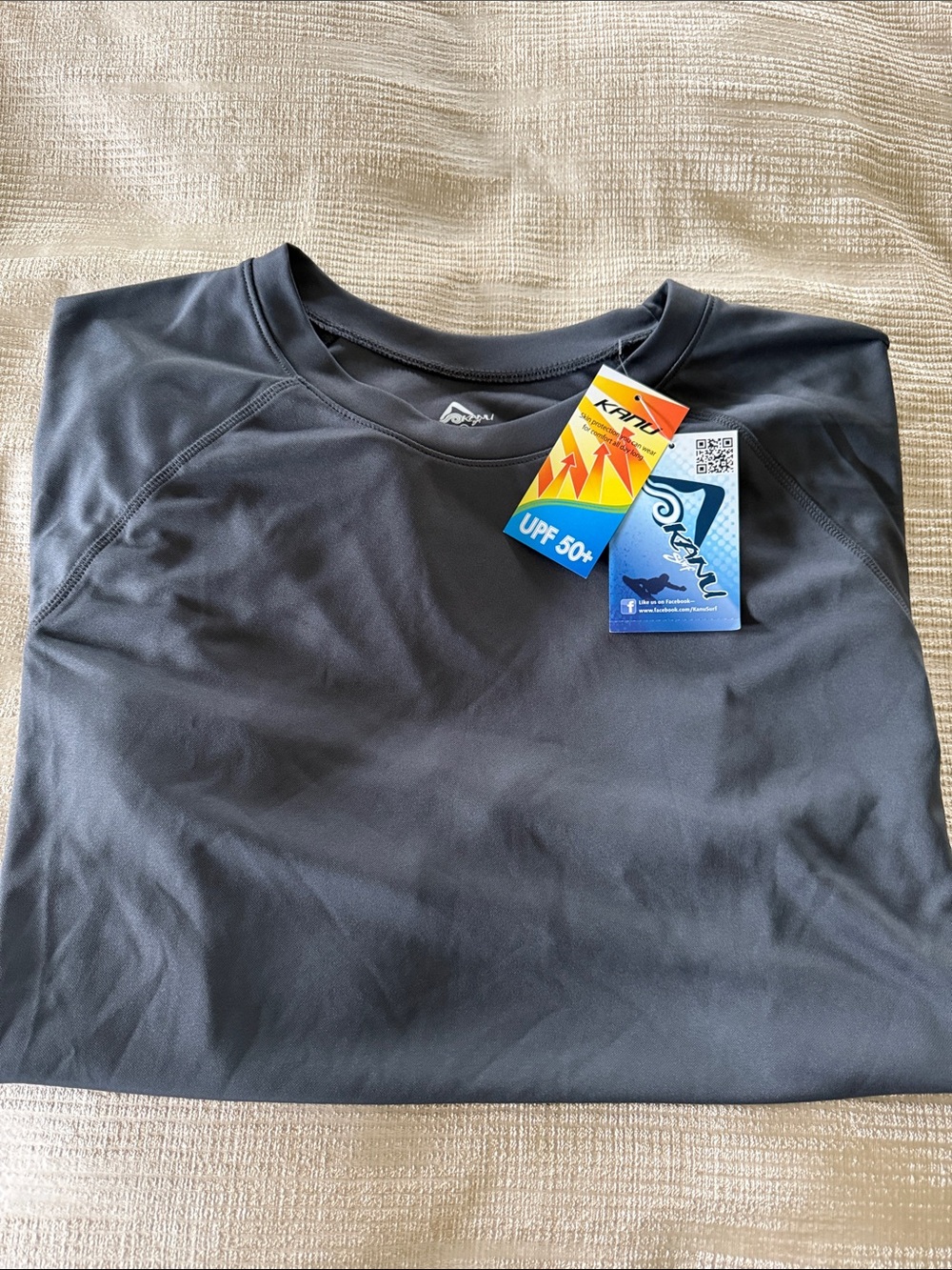 Kanu Surf Charcoal Performance UPF 50+ Crew Rash sun guard